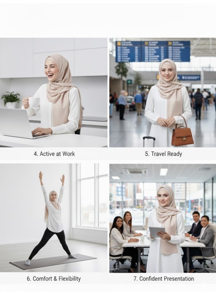 رباط رأس ”Hijab Grip“ - رباط خاص يوضع تحت الحجاب بتصميم مانع للانزلاق، رباط شعر آمن ومريح للنساء - Image 4